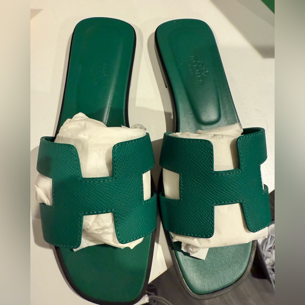 Hermes Green Sandals - Picture 3 of 4
